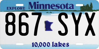 MN license plate 867SYX