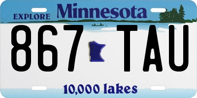 MN license plate 867TAU