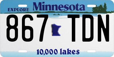 MN license plate 867TDN