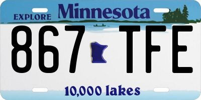 MN license plate 867TFE