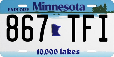 MN license plate 867TFI