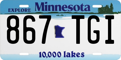 MN license plate 867TGI