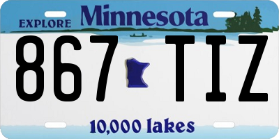 MN license plate 867TIZ