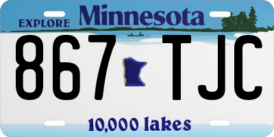 MN license plate 867TJC