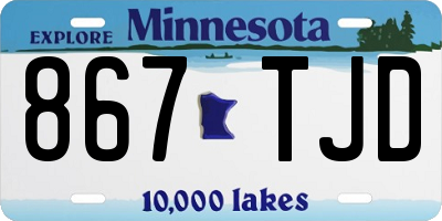 MN license plate 867TJD
