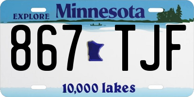 MN license plate 867TJF