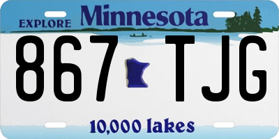 MN license plate 867TJG