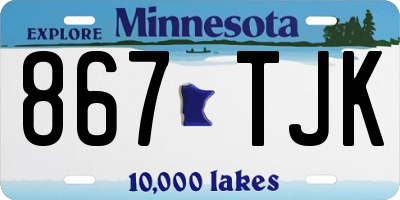 MN license plate 867TJK