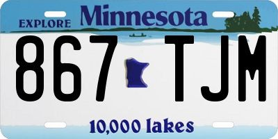 MN license plate 867TJM