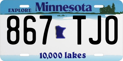 MN license plate 867TJO