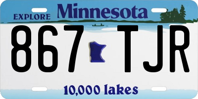 MN license plate 867TJR