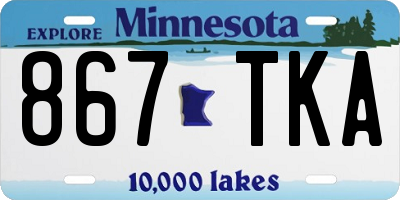 MN license plate 867TKA
