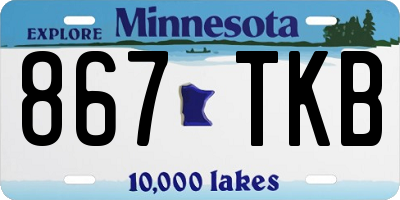 MN license plate 867TKB