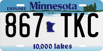 MN license plate 867TKC