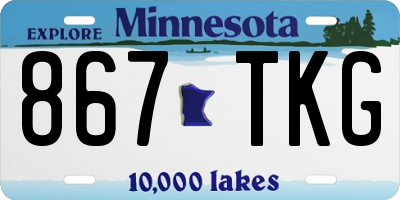 MN license plate 867TKG