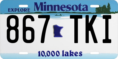 MN license plate 867TKI