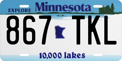 MN license plate 867TKL