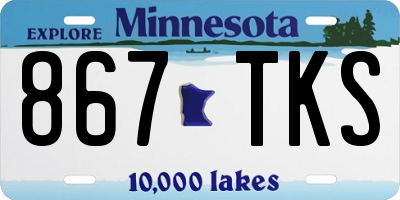 MN license plate 867TKS