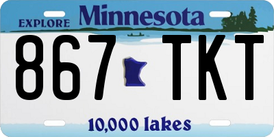 MN license plate 867TKT