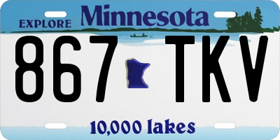 MN license plate 867TKV