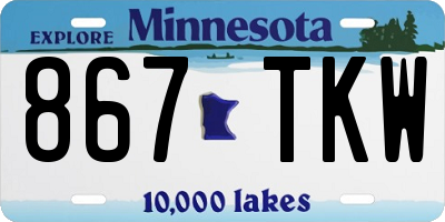 MN license plate 867TKW