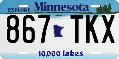 MN license plate 867TKX