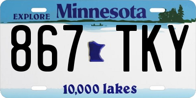 MN license plate 867TKY