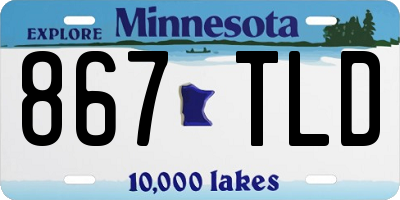 MN license plate 867TLD