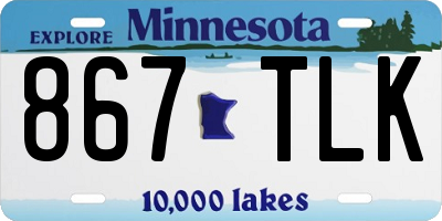 MN license plate 867TLK