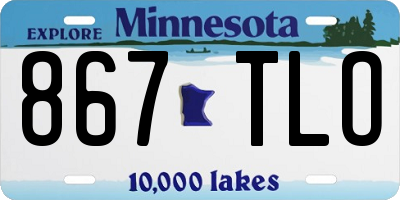 MN license plate 867TLO