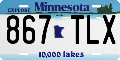 MN license plate 867TLX
