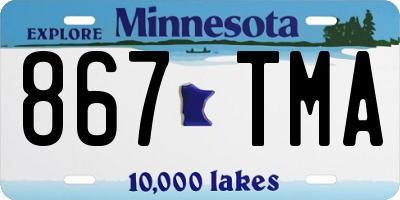 MN license plate 867TMA