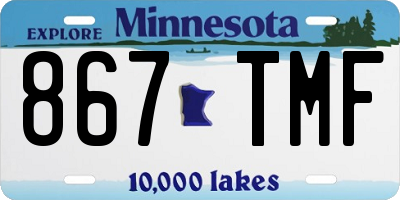 MN license plate 867TMF