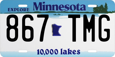 MN license plate 867TMG