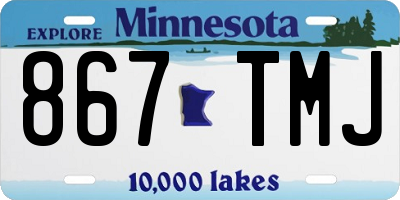 MN license plate 867TMJ