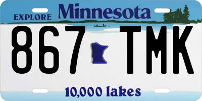 MN license plate 867TMK