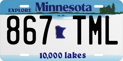 MN license plate 867TML