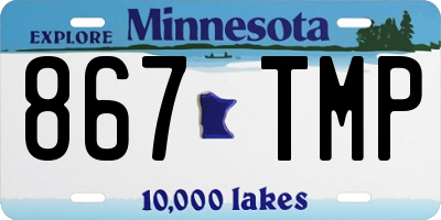 MN license plate 867TMP