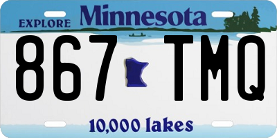 MN license plate 867TMQ