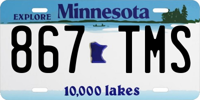 MN license plate 867TMS