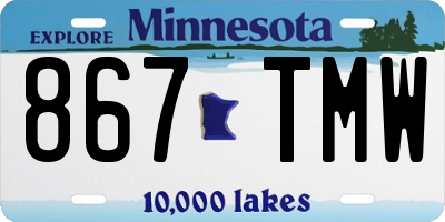 MN license plate 867TMW