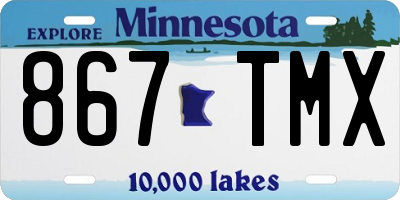 MN license plate 867TMX