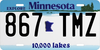 MN license plate 867TMZ
