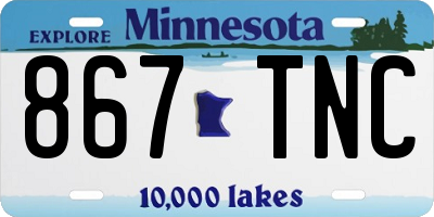 MN license plate 867TNC