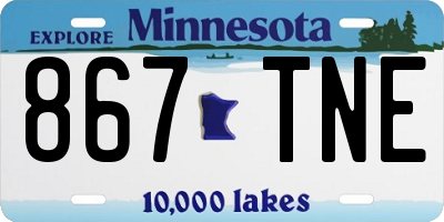 MN license plate 867TNE