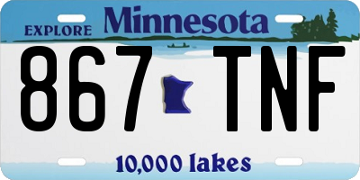 MN license plate 867TNF