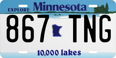 MN license plate 867TNG