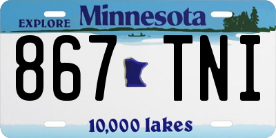 MN license plate 867TNI