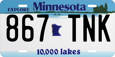 MN license plate 867TNK