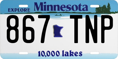 MN license plate 867TNP